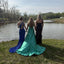 Elegant Green Sweetheart Mermaid Side Slit Long Prom Dress Ideas, Evening Party Dresses,WGP1738