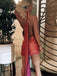 Sexy Orange Halter Tight Popular Cheap Short Homecoming Dresses, EPT308