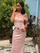 Elegant Pink Sweetheart Mermaid One Shoulder Sleeveless Party Prom Dresses,Evening Dress Online, WGP842
