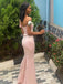 Elegant Pink Sweetheart Mermaid One Shoulder Sleeveless Party Prom Dresses,Evening Dress Online, WGP842
