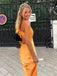 Gorgeous Orange Spaghetti Strap Mermaid Sleeveless Party Prom Dresses,Evening Dress Online, WGP840