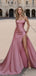 Sexy Pink Sweetheart Mermaid Side Slit Long Prom Dress Ideas, Evening Party Dresses , WGP1869