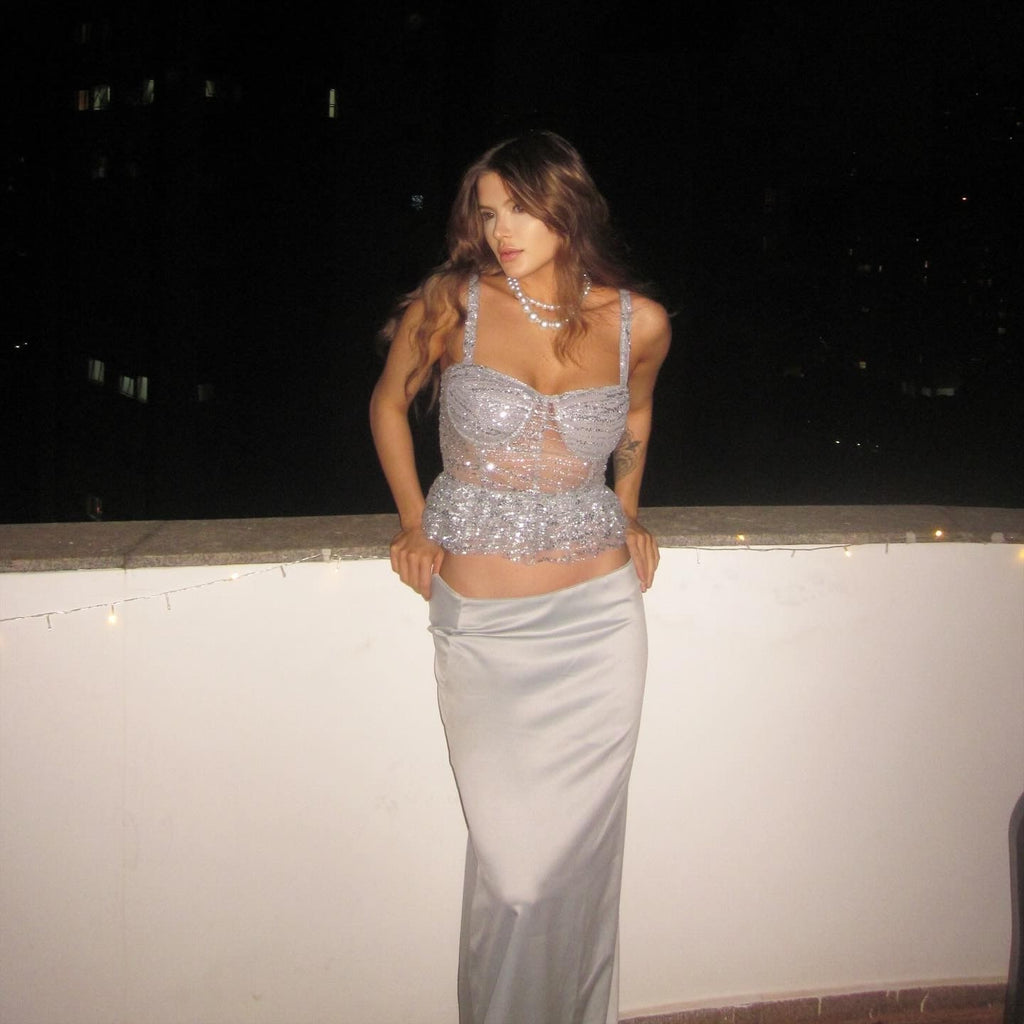 Shiny Silver Spaghetti Strap Mermaid Long Prom Dress Ideas, Evening Party Dresses,WGP1750