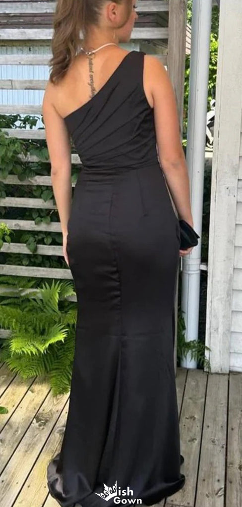 Formal One-shoulder Mermaid Long Prom Dress Ideas, Evening Party Dresses,WGP1228