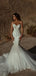 Sexy White Sweetheart Lace Mermaid Long Weddingc Dresses With Sweep Trailing ,WDH168