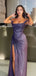 Sexy Purple Off-Shoulder Mermaid Side Slit Long Prom Dress Ideas, Evening Party Dresses ,  WGP1878