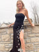 Formal Straight Across Strapless Mermaid Long Prom Dress Ideas, Evening Party Dresses,WGP1285