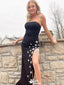 Formal Straight Across Strapless Mermaid Long Prom Dress Ideas, Evening Party Dresses,WGP1285