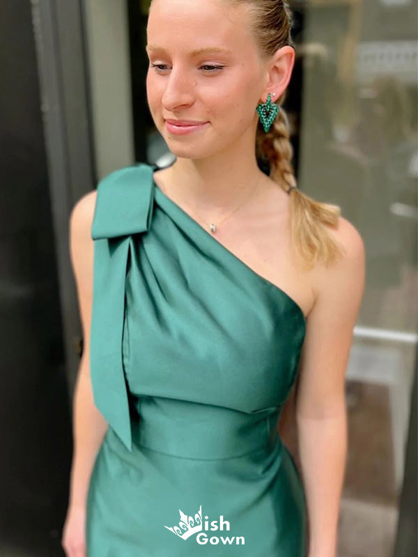 Elegant One-shoulder Unique Mermaid Long Prom Dress Ideas, Evening Party Dresses,WGP1425