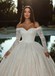 Elegant White Off-Shoulder Lace A-Line Long Weddingc Dresses With Sweep Trailing ,WDH167
