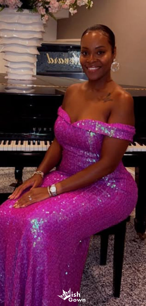 Elegant Off-shoulder Mermaid Long Prom Dress Ideas, Evening Party Dresses,WGP1462