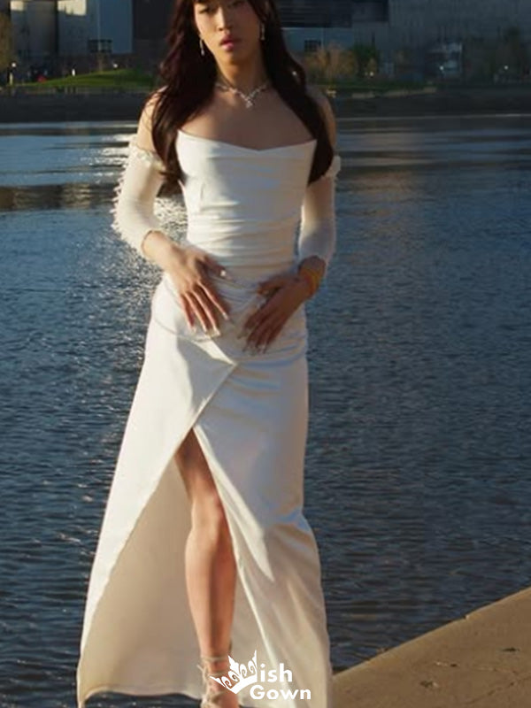 Gorgeous Bateau Strapless Mermaid Long Prom Dress Ideas, Evening Party Dresses,WGP1518