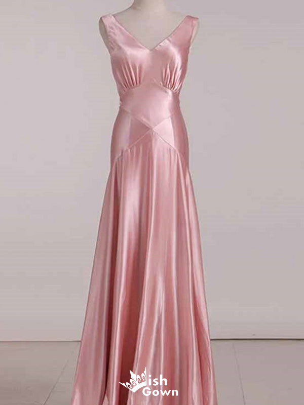 Elegant V-neck Mermaid Long Prom Dress Ideas, Evening Party Dresses,WGP1527