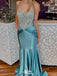 Gorgeous Spaghetti Strap V-neck Mermaid Long Prom Dress Ideas, Evening Party Dresses,WGP1540