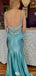 Gorgeous Spaghetti Strap V-neck Mermaid Long Prom Dress Ideas, Evening Party Dresses,WGP1540