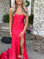 Gorgeous V-neck Spaghetti Strap Backless Mermaid Long Prom Dress Ideas, Evening Party Dresses,WGP1146
