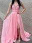 Elegant Strapless Notched A-line Long Prom Dress Ideas, Evening Party Dresses,WGP1546