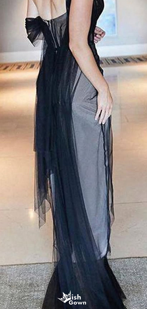 Sexy V-neck Mermaid Long Prom Dress Ideas, Evening Party Dresses,WGP1553