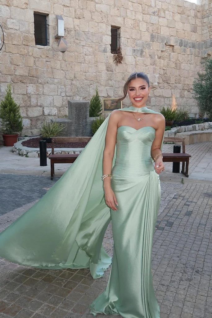 Elegant Green Sweetheart Mermaid Long Prom Dress Ideas, Evening Party Dresses,WGP1758