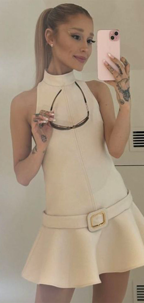Sexy Champagne Halter Tight Mermaid Popular Cheap Short Homecoming Dresses, EPT252
