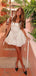 Elegant White Square Ball Gown Popular Cheap Short Homecoming Dresses, EPT256