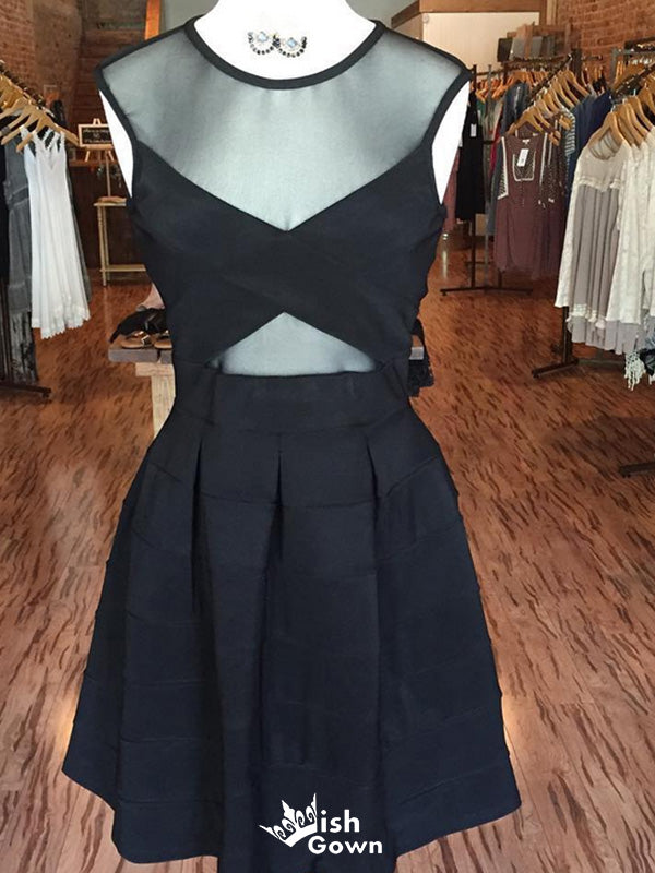 Sexy Illusion A-line Short Mini Homecoming Dress,EPT462