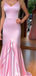 Elegant Spaghetti Strap V-neck Mermaid Long Prom Dress Ideas, Evening Party Dresses,WGP1604