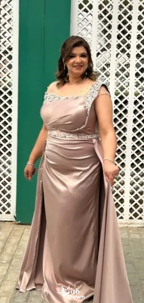 Elegant One-shoulder Mermaid Long Prom Dress Ideas, Evening Party Dresses,WGP1614