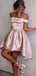 Elegant Pink Off Shoulder Ball Gown Popular Cheap Short Homecoming Dresses, EPT271