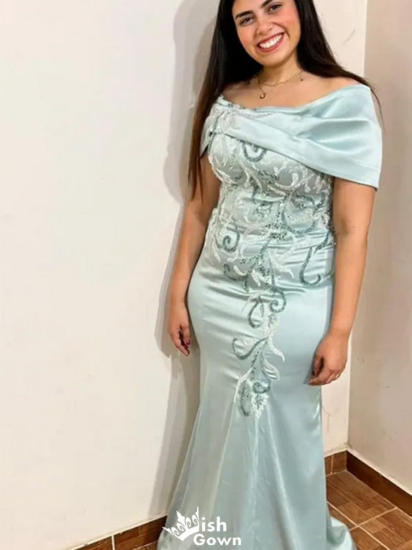 Gorgeous Off-shoulder Mermaid Long Prom Dress Ideas, Evening Party Dresses,WGP1658