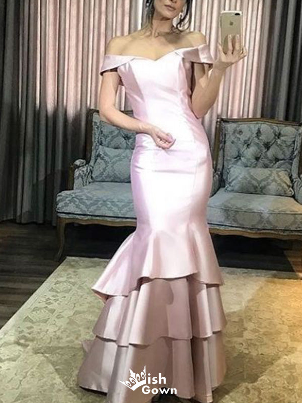 Gorgeous Off-shoulder Mermaid Long Prom Dress Ideas, Evening Party Dresses,WGP1690