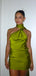 Sexy Green Halter Strap Tight Popular Cheap Short Homecoming Dresses, EPT299