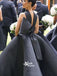 Unique New Arrival Black Ankle Length Wedding Party Bridesmaid Dresses with Bow, WG445