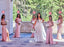 Multiple Types Pink Soft Satin Mermaid Side Slit Sexy Bridesmaid Dresses, WGM056