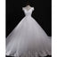 Classic Style Off Shoulder Lace Up Vantage Lace Wedding Dresses, WD0180 - Wish Gown
