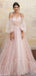 Elegant Pink Sweetheart A Line Long Prom Dress Ideas, Evening Party Dresses, WGP2037
