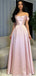 Classy Off-Shoulder Satin Prom Dress A-Line Floor Length Evening Gown,WGP2160