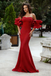 Unique Burgundy Off-Shoulder Mermaid Long Prom Dress Ideas, Evening Party Dresses, WGP2002