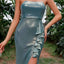 Elegant Teal Sweetheart Mermaid Side Slit Floral Long Prom Dress Ideas, Evening Party Dresses,WGP1702