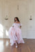 Elegant Off-the-Shoulder Organza Prom Dress Pink A-Line Formal Gown,WGP2129