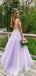 Gorgeous A-Line V Neck Spaghetti Straps Applique Lace Maxi Long Party Prom Gowns,Evening Dresses,WGP396