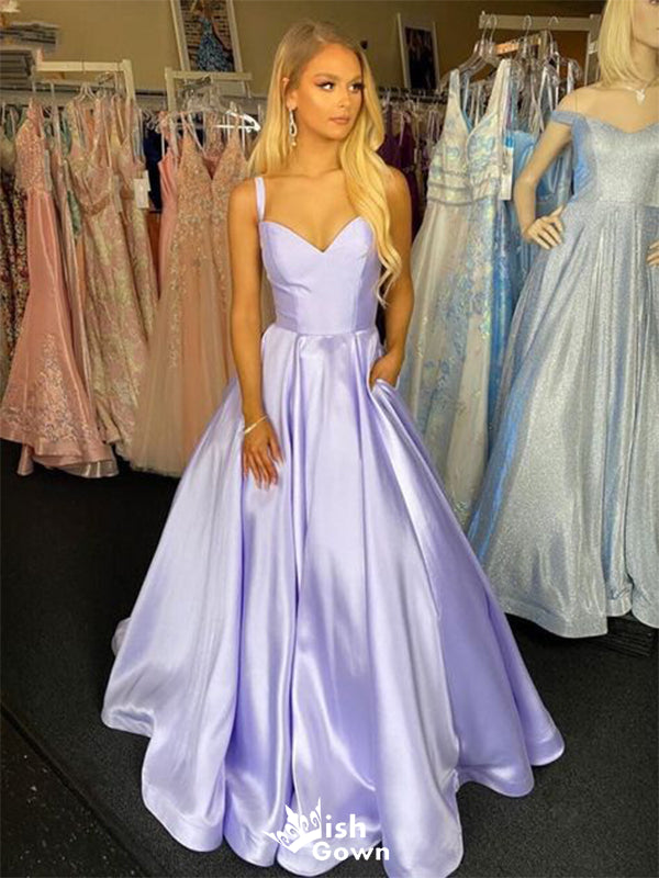 Elegant Purple Sweetheart A-line Strapless Sleeveless Party Prom Dresses,Evening Dress Online, WGP837