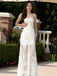 Beautiful White Lace Mermaid Prom Gown Strapless Sheer Overlay Wedding Party Dress,WGP2209