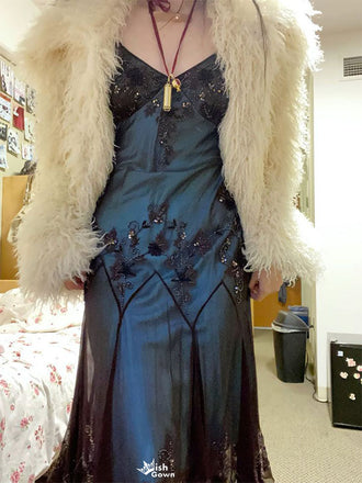 Elegant Blue Spaghetti Strap Mermaid Long Prom Dress Ideas, Evening Party Dresses,WGP1672