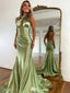 Elegant Green V-Neck Mermaid Long Prom Dress Ideas, Evening Party Dresses,WGP1986