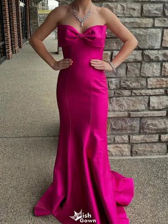 Elegant Sweetheart Strapless Unique Mermaid Long Prom Dress Ideas, Evening Party Dresses,WGP1196