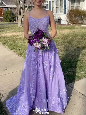 Gorgeous Spaghetti Strap Square A-line Long Prom Dress Ideas, Evening Party Dresses,WGP1207