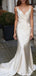 Elegant White Spaghetti Strap Mermaid Long Prom Dress Ideas, Evening Party Dresses,WGP1949
