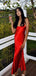 Sexy Mermaid Side Slit Cheap Maxi Long Party Prom Gowns,Evening Dresses,WGP407