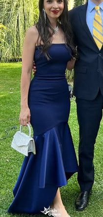 Formal Straight Across Strapless Mermaid Long Prom Dress Ideas, Evening Party Dresses,WGP1227